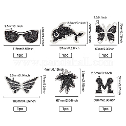 6Pcs 6 Style Glitter Hotfix Rhinestone&nbsp;DIY-FG0002-33