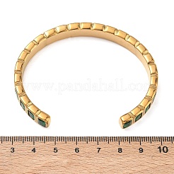 304 Stainless Steel & Cubic Zirconia Cuff Bangles for Women&nbsp;BJEW-T031-01C
