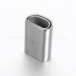 Tarnish Resistant Rectangle 304 Stainless Steel Magnetic Clasps with Glue-in Ends&nbsp;STAS-M195-07