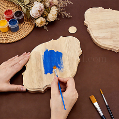 2Pcs Undyed Wood Basement for Furniture Fixing&nbsp;WOOD-PH0004-10