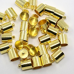 Brass Cord Ends&nbsp;KK-D219-16x14-G
