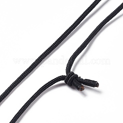Natural Gemstone Flat Round with Flower of Life Pendant Necklace with Nylon Cord for Women&nbsp;NJEW-P274-02