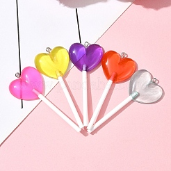 5Pcs Imitation Lollipop Resin Big Pendants&nbsp;FIND-FS0002-93