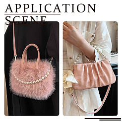 Round Plastic Imitation Pearl Beads Bag Extender Chains&nbsp;HJEW-TAC0084