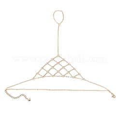 304 Stainless Steel Triangle Mesh Toe Ring Anklets for Women&nbsp;AJEW-AN00665