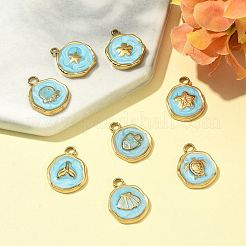8Pcs 8 Styles Marine Animal 304 Stainless Steel Pendants&nbsp;STAS-FS0002-13