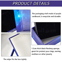 Starry Sky Pattern Cardboard Jewelry Boxes&nbsp;CBOX-BC0001-40D