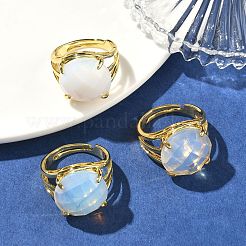 Brass Cuff Open Rings&nbsp;RJEW-D347-05G