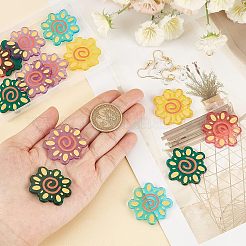 3D Printed Sunflower Charm Dangle Earring Making Kit for Girl Women&nbsp;DIY-OC0007-69
