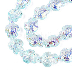 Electroplate Transparent Glass Beads Strands&nbsp;EGLA-N055-04A-02