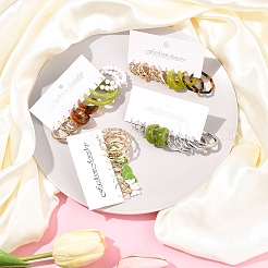 5 Sets 5 Colors Alloy Hoop Earring Sets&nbsp;EJEW-FS0001-23A