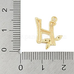 Brass Crystal Rhinestone Letter Links Connector Charms&nbsp;KK-S395-06G-H