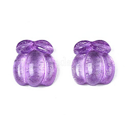 Autumn Theme Spray Painted Transparent Resin Cabochons&nbsp;CRES-S302-65-A04