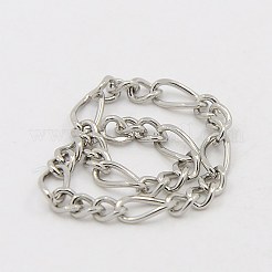 Tarnish Resistant 304 Stainless Steel Figaro Chains&nbsp;STAS-K001-82-25m