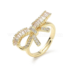 Brass & Clear Cubic Zirconia Finger Rings&nbsp;CU-CBA7E55-08G