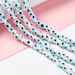 Handmade Evil Eye Lampwork Beads Strands&nbsp;LAMP-F024-01A-03
