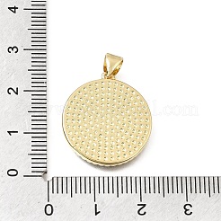 Brass Micro Pave Clear Cubic Zirconia Pendants&nbsp;CU-CBAF50C-01A-G