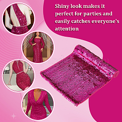 Polyester & PET Reversible Sequin Fabric&nbsp;DIY-WH0453-78A