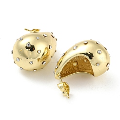 Real 18K Gold Plated Brass Micro Pave Cubic Zirconia Stud Earrings&nbsp;EJEW-I300-12B