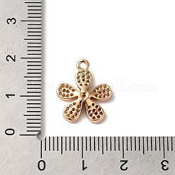 Brass Micro Pave Cubic Zirconia Pendants&nbsp;KK-C062-107G
