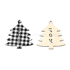 Christmas Theme Single-Sided Printed Wood Big Pendants&nbsp;WOOD-N005-59B