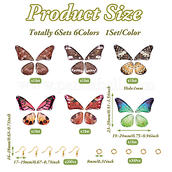 DIY Butterfly Wing Earring Making Kit&nbsp;DIY-TA0005-16