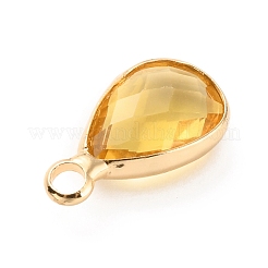 Faceted Glass Pendants&nbsp;KK-WH0054-15K-G