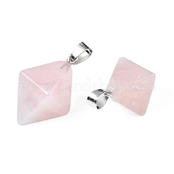 Natural Rose Quartz Pendants&nbsp;G-N326-107A