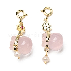 Natural Rose Quartz Lucky Bag Pendant Decoration&nbsp;G-R491-04G