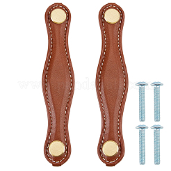 2Pcs Imitation Leather Drawer Handles&nbsp;FIND-CL0001-68