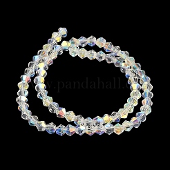 Electroplate Transparent Glass Beads Strands&nbsp;EGLA-K015-18Y