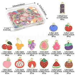 60Pcs 15 Styles Fruit Alloy Enamel Charms&nbsp;FIND-FS0004-66