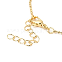 Rack Plating Brass Ball Chain Necklace for Women&nbsp;NJEW-F311-02G