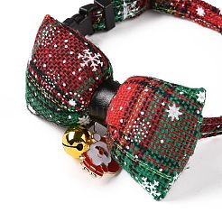 Cloth Pet's Christmas Bowknot Collar&nbsp;AJEW-D051-01G