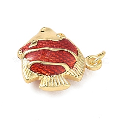 Brass Enamel Pendants&nbsp;KK-L256-23G