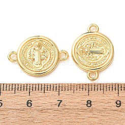 Religion Brass Saint Benedict Medal Links Connector Charms&nbsp;KK-B197-01G