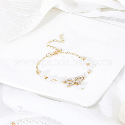 1Pc Alloy Rhinestone Bowknot Link Bracelets&nbsp;BJEW-LP0004-47