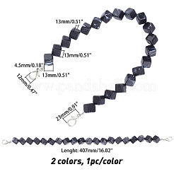 2Pcs 2 Colors Acrylic Square Beads Bag Strap&nbsp;FIND-CA0002-39