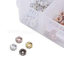 Brass Rhinestone Spacer Beads&nbsp;RB-JP0002-02