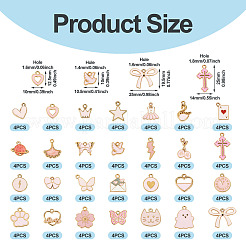 112Pcs 28 Styles Alloy Enamel Pendants&nbsp;ENAM-TA0009-08