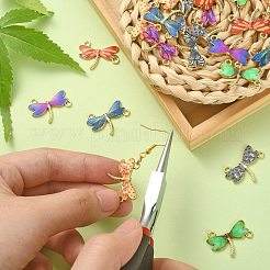 45Pcs 9 Colors Insect Theme Alloy Enamel Connector Charms&nbsp;ENAM-CJ0003-83