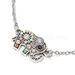 Elephant Link & Charm Bracelets&nbsp;BJEW-JB11702-01