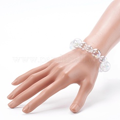 Graduated Round Glass Beaded Stretch Bracelets&nbsp;BJEW-JB06073