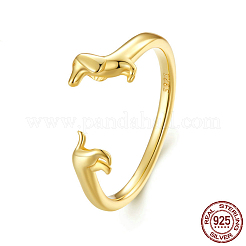 Sausage Dog 925 Sterling Silver Adjustable Cuff Rings for Women&nbsp;FS-WGC2F42-01