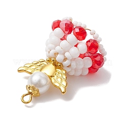 Handmade Seed Beads Pendants&nbsp;PALLOY-MZ00402-04