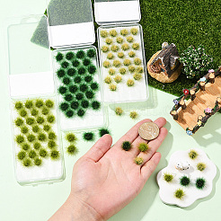 96Pcs 3 Colors Resin Mini Grass Tufts&nbsp;AJEW-SP0003-18