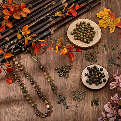 DIY Rosary Bead Necklaces Making Kits&nbsp;DIY-SC0031-45