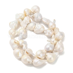 Natural Baroque Pearl Keshi Pearl Beads Strands&nbsp;PEAR-XCP0001-15