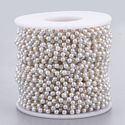 Handmade ABS Plastic Imitation Pearl Beaded Chains&nbsp;CHS-T003-01G