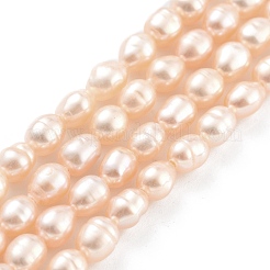 Natural Cultured Freshwater Pearl Beads Strands&nbsp;PEAR-P062-05A